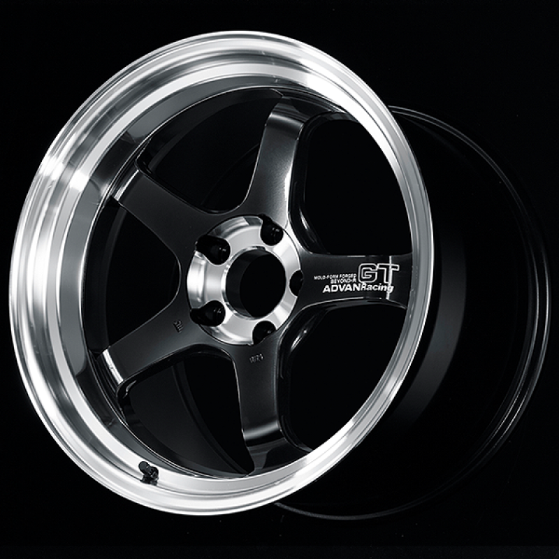 Advan GT Beyond-R 18X9.0 / +50 Offset / 5x100 BC / 63mm Bore / Diamond Cut and Dark Platinum Black