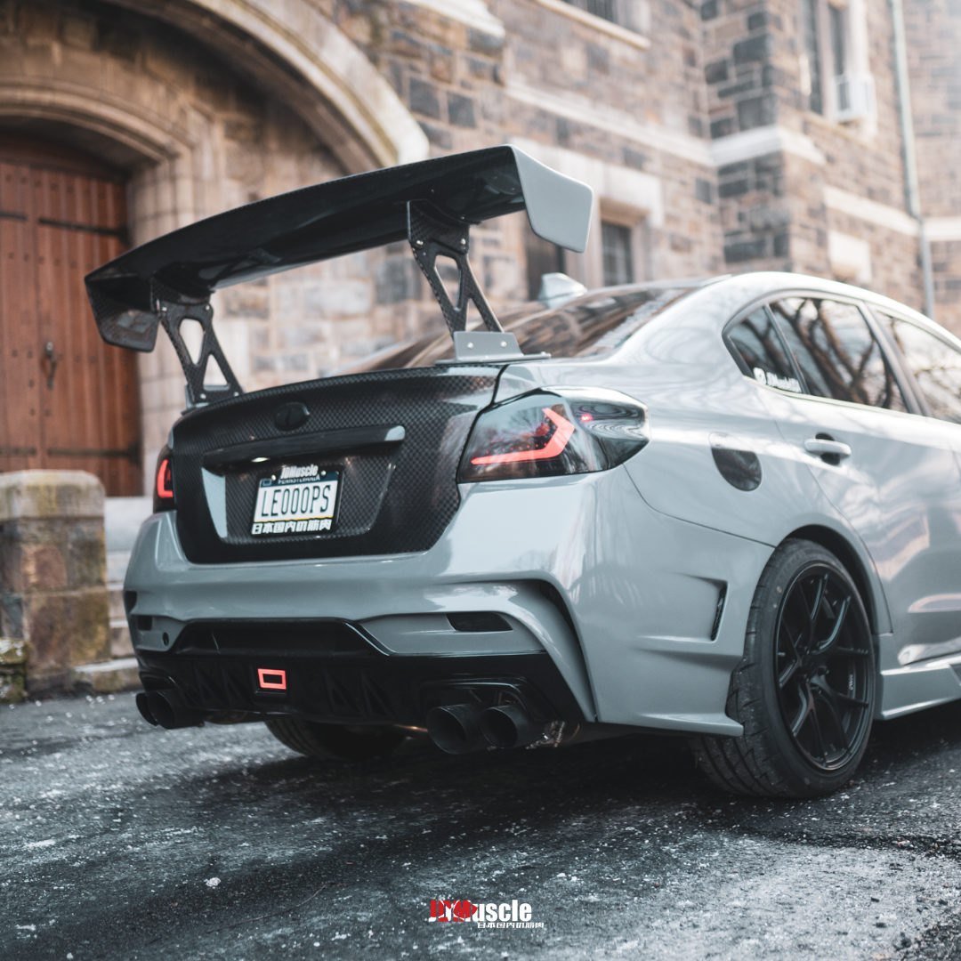 JDMuscle Tanso Carbon Fiber OE Style Trunk w/ Garnish | Multiple Carbon Fiber Weave Available - 15-21 WRX/STI