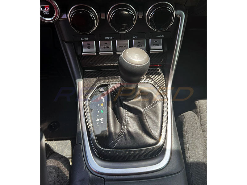 Rexpeed GR86 / BRZ 2022+ AT Dry Carbon Shift Trim Cover-Gloss