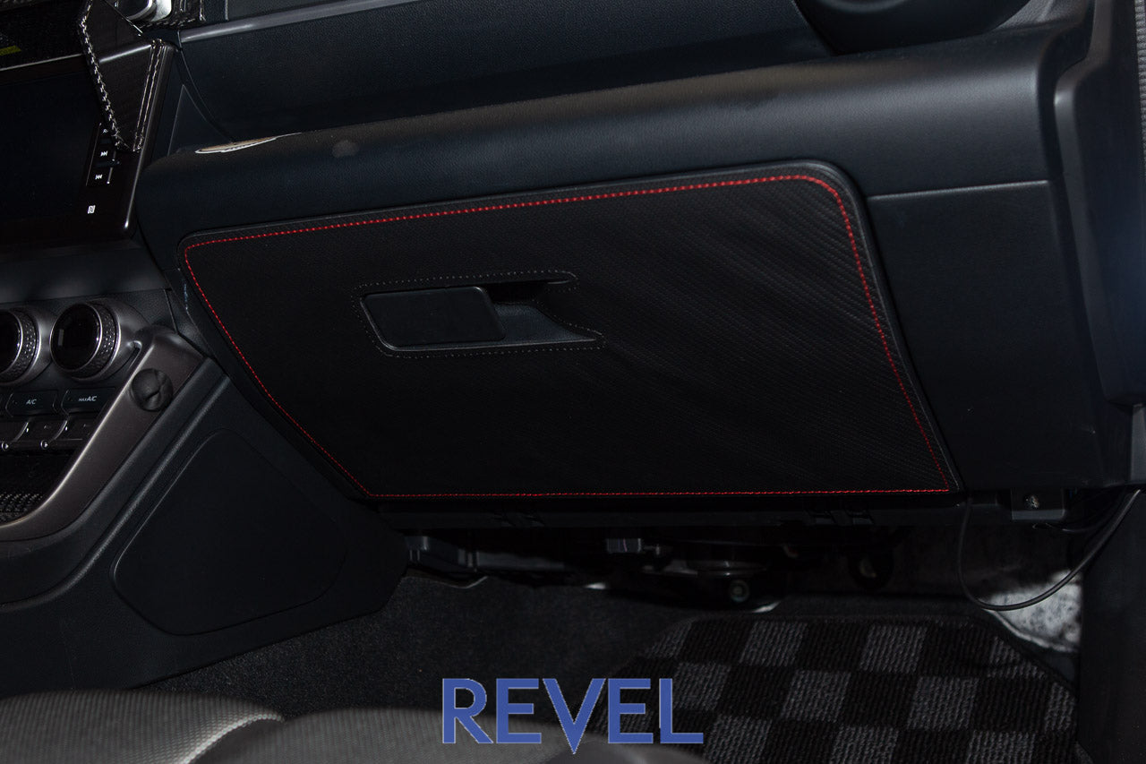 Revel 2022 GR86/BRZ GT Design Glove Box Cover | Red Stitch 1 Piece | 1TR5GDCS01GR