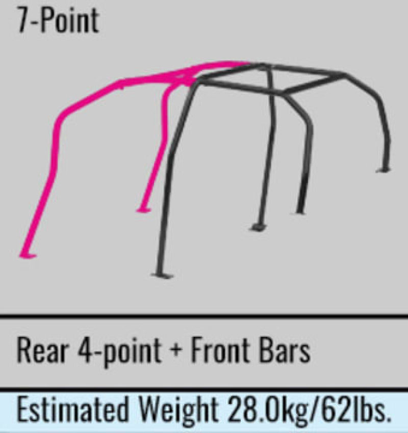 Cusco Chromoly Roll Cage Integra DC5 R 6pt FR Through Dash 4/5 Psgr *NON-Sunroof* (S/O / No Cancel)