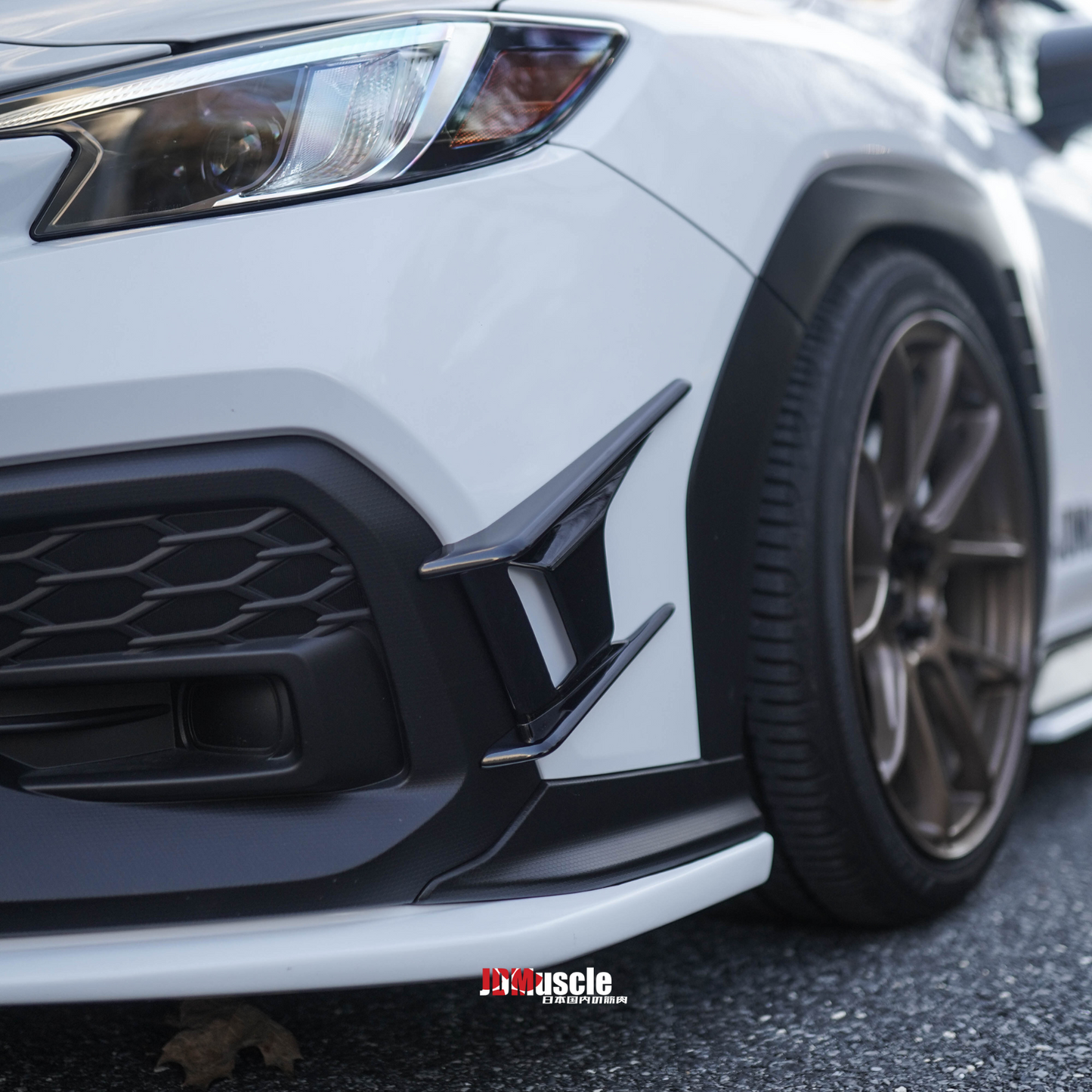 JDMuscle 22-25 WRX Canards V2 - Paint Matched / Gloss Black / ABS