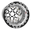 Weld Magnum 15x14 / 5x4.75 / 5 BS / 3.18 HB - Black Center - Polished Shell - Black DBL Wheel