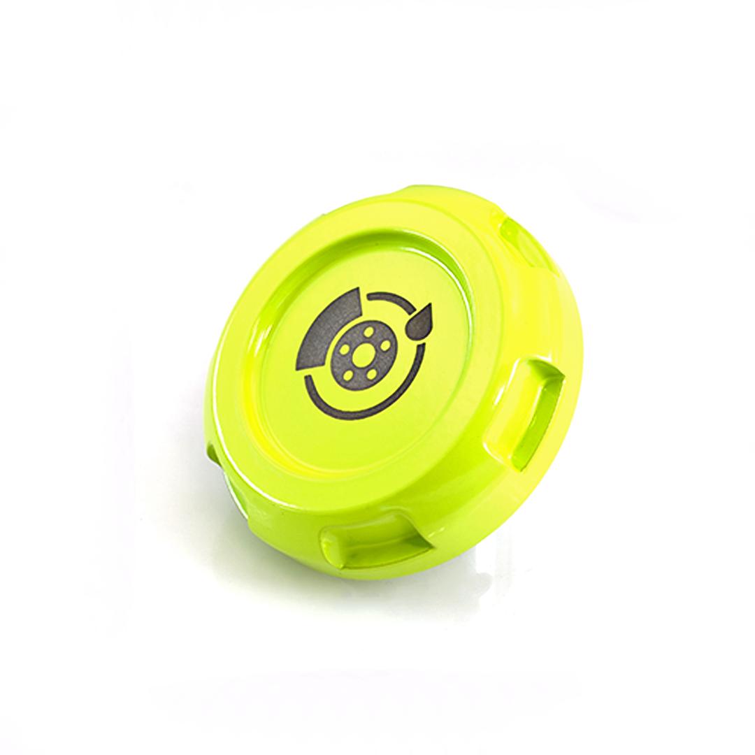 Billetworkz Brake Fluid Cap Engraved Zero Series Neon Yellow Subaru WRX 02-25 / STI 04-21 | BW-EBCZ-SUB-BRK-NYEL-E
