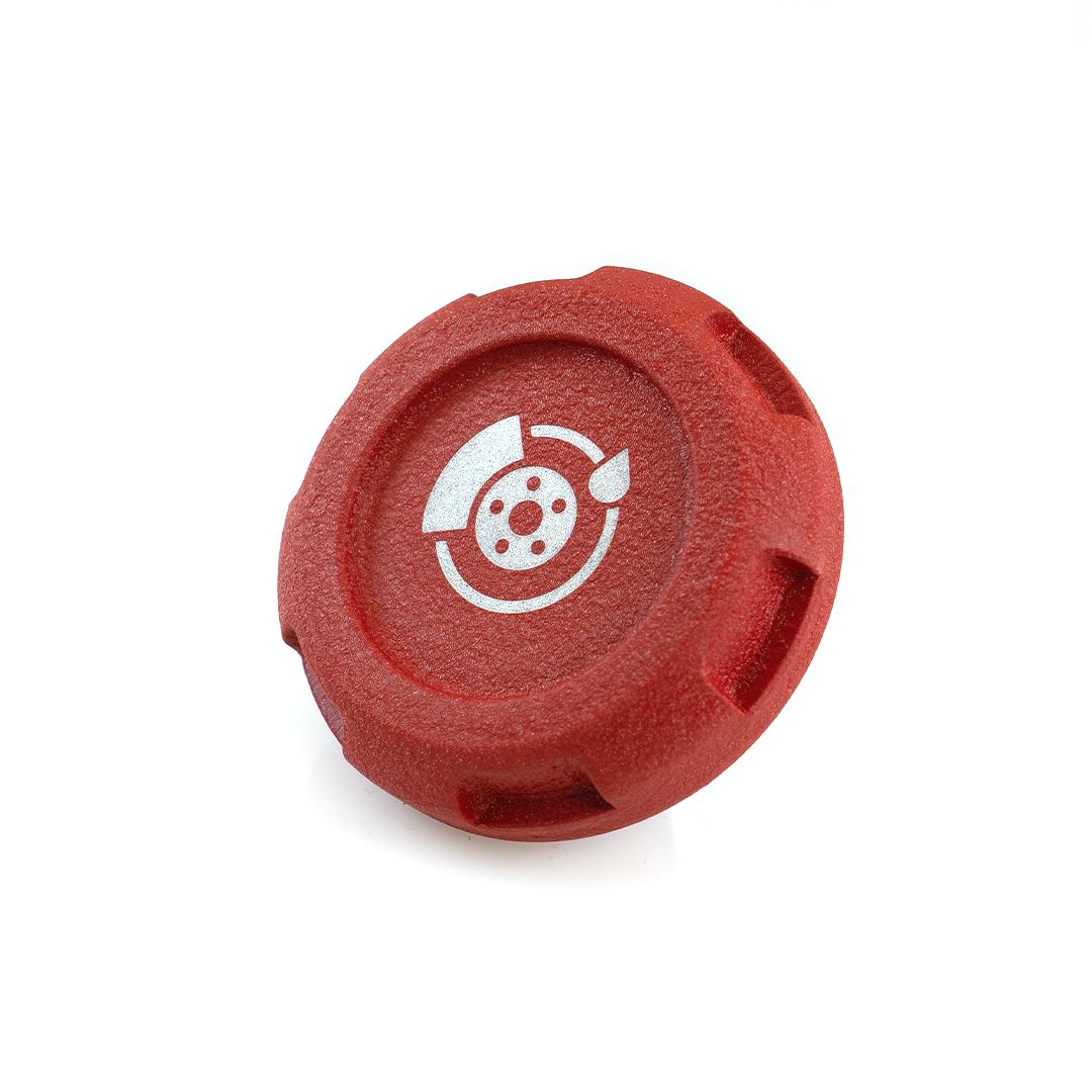 Billetworkz Brake Fluid Cap Engraved Zero Series Wrinkle Red Subaru WRX 02-25 / STI 04-21 | BW-EBCZ-SUB-BRK-RWR-E