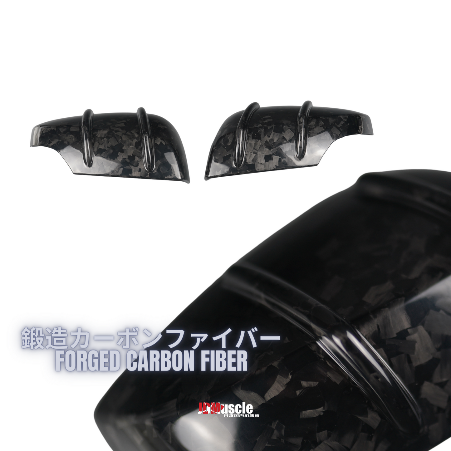 JDMuscle 15-21 WRX/STI Tanso RAR Style Carbon Fiber Side Mirror Covers/Replacement with Turn Signal