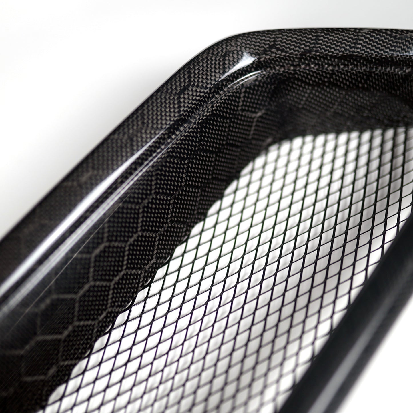 JDMuscle 18-21 WRX/STI Tanso Carbon Fiber Grille V2 - Honey Comb Forged and Partial Paint-Matched