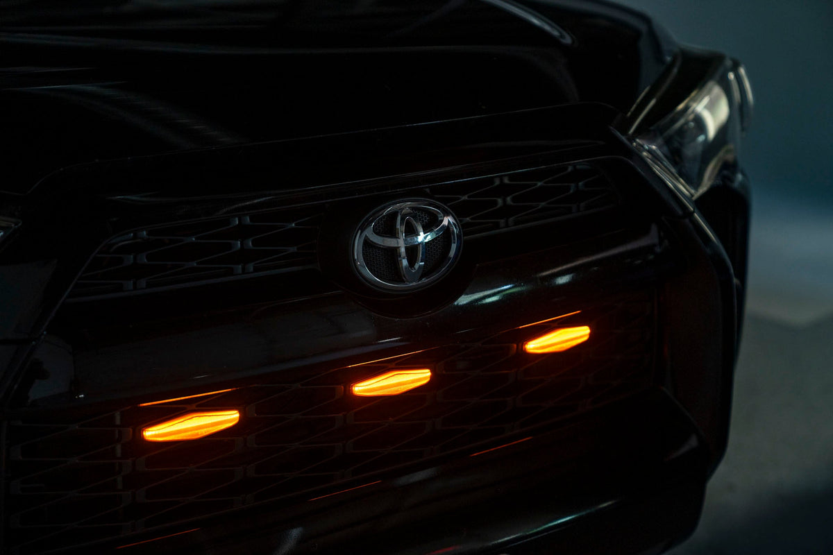 OLM Grille Lights (Clear Lens / Amber LED) - 14-19 Toyota 4Runner