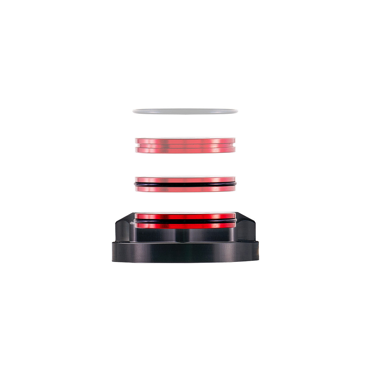 IAG Revolve Coolant Reservoir Cap w/ Anodized Color Accent Red WRX 02-25 / STI 04-21 / 13-25 BRZ | IAG-ACC-5304BKRD