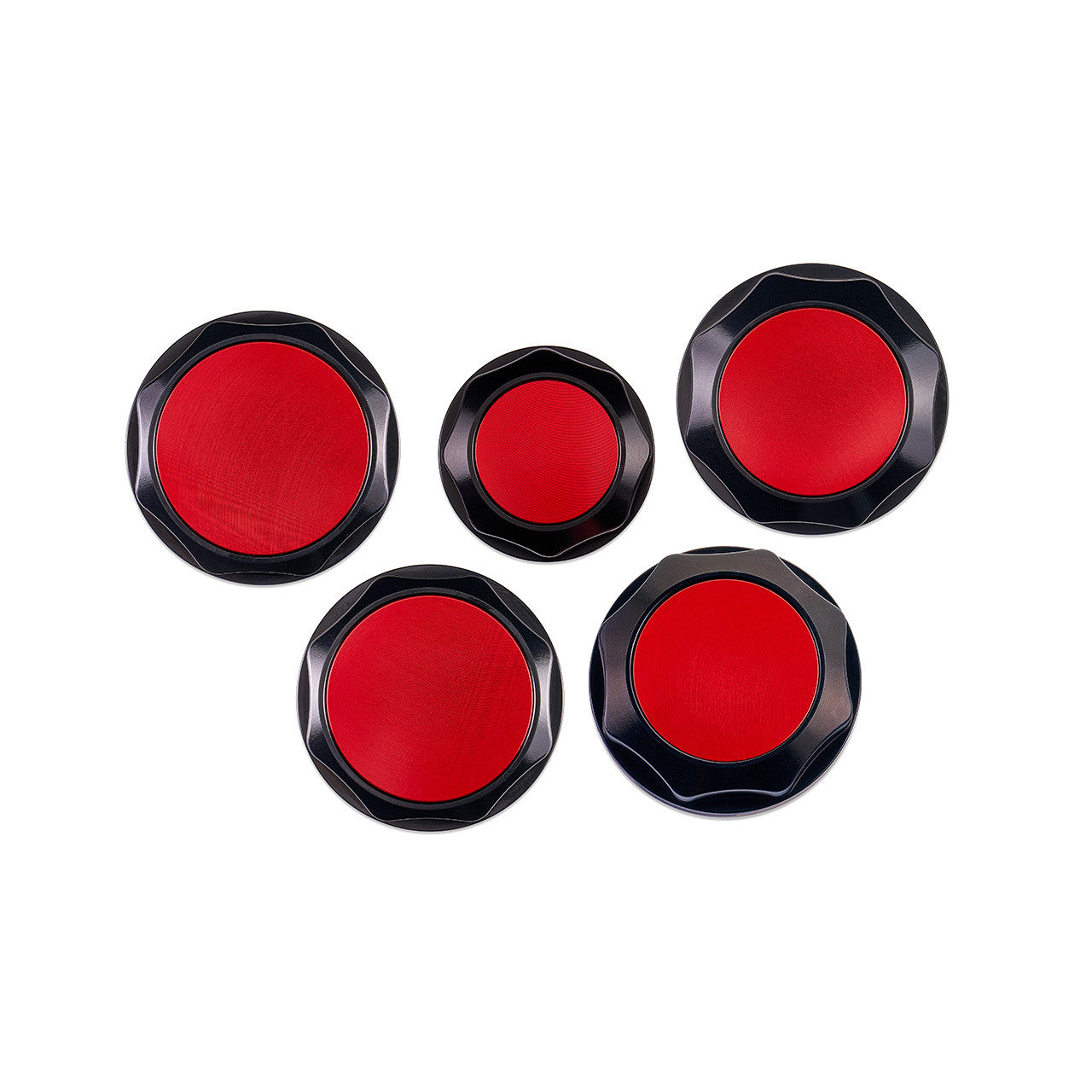 IAG Revolve Engine Bay Dress-Up Cap Kit Red WRX 22-25 / BRZ 13-25 | IAG-ACC-5405BKRD