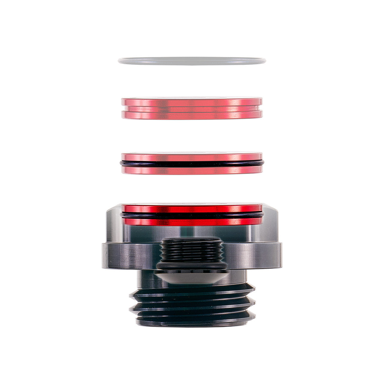 IAG Revolve Engine Bay Dress-Up Cap Kit Red WRX 22-25 / BRZ 13-25 | IAG-ACC-5405BKRD