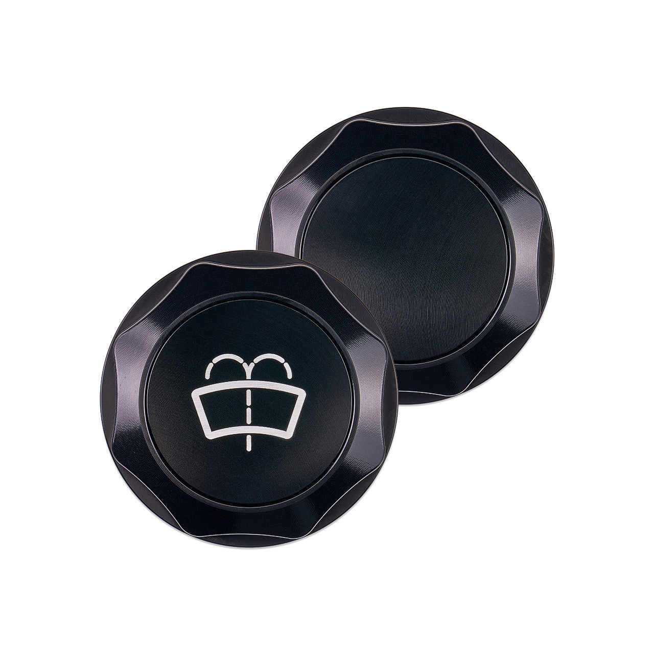 IAG Revolve Washer Fluid Reservoir Cap w/ Anodized Color Accent Black Subaru WRX 22-25 / BRZ 13-25 | IAG-ACC-5310BKBK
