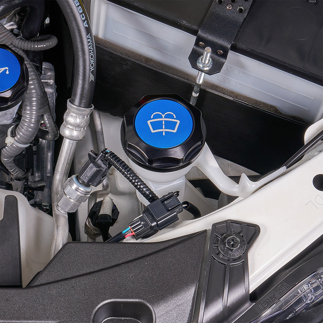 IAG Revolve Washer Fluid Reservoir Cap w/ Anodized Color Accent Blue Subaru WRX 22-25 / BRZ 13-25 | IAG-ACC-5310BKBL