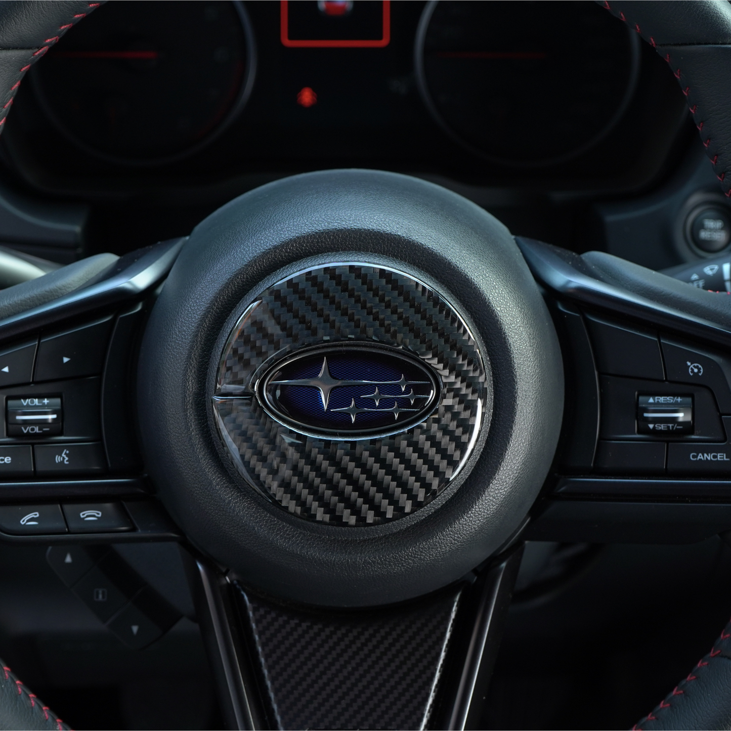 JDMuscle 2022-23 WRX P&S Series Carbon Fiber Airbag Trim Cover