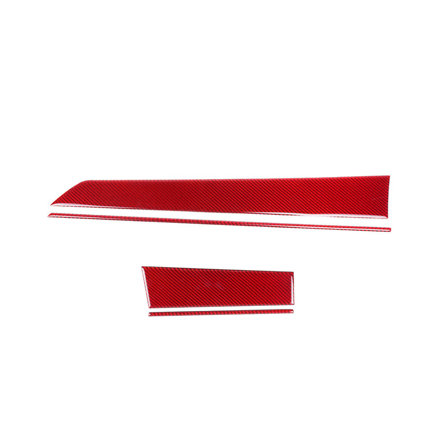 JDMuscle 22-25 WRX P&S Series Carbon Fiber Driver&Passenger Dash Trim Covers 4 PC | Black Carbon Fiber/ Red Carbon Fiber