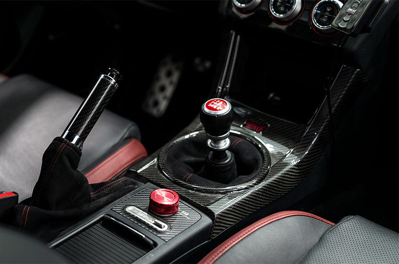 OLM Signature Series Ebrake Handle (Black Carbon w/Chrome) - 2015-2021 WRX & STI / 2013-2022 FR-S / BRZ / 86 / 2014-2018 Forester / 2013+ *Crosstrek