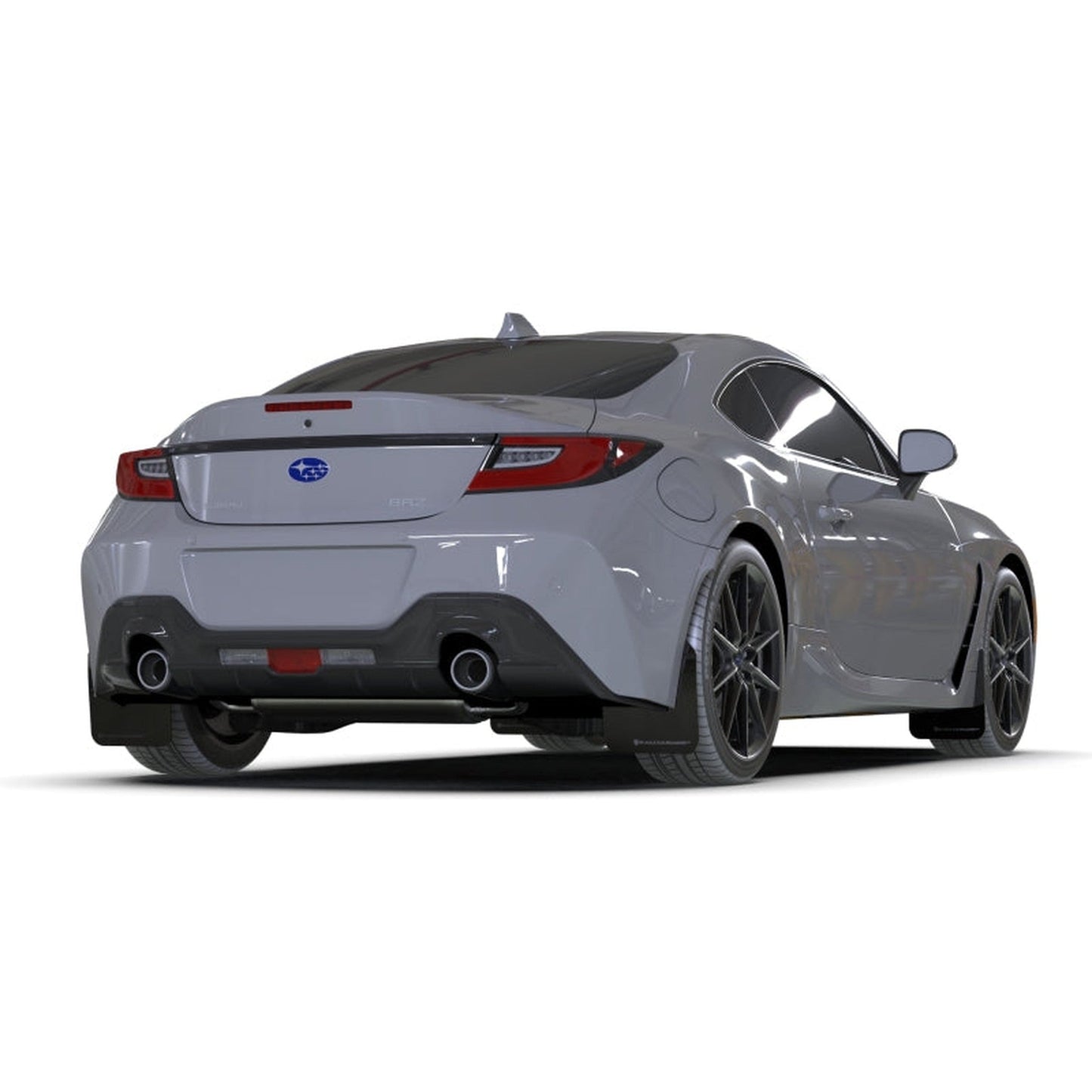 Rally Amor Subaru BRZ, GR86 2022-2025 UR Black Mud Flaps w/ Dark Grey Logo | MF99-UR-BLK-DGRY
