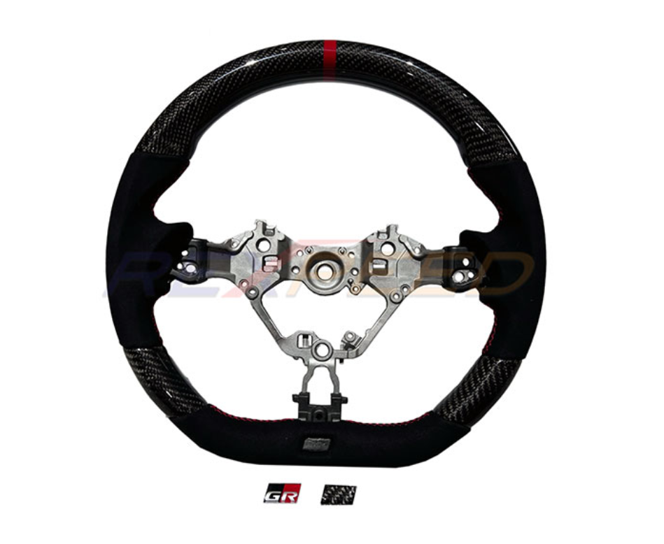 Rexpeed GR86 / BRZ 2022+ Carbon Fiber Steering Wheel w/ BLACK Suede