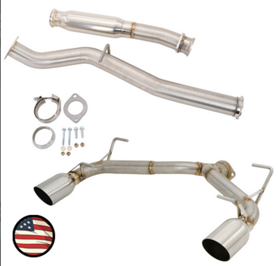 Nameless Catback Exhaust - 2022+ Subaru BRZ / Toyota GR86 - 3" Primary Diameter - Muffler Delete - 4" Single Wall Tips