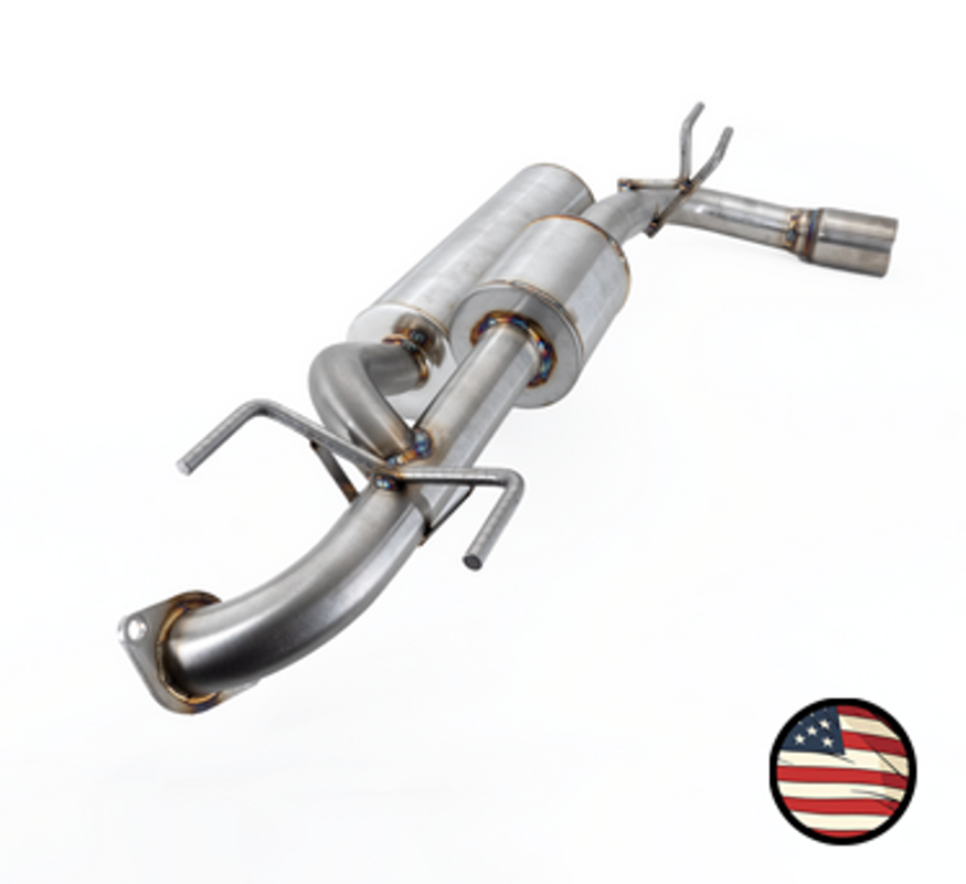 Nameless Axleback Exhaust - 2018-2023 Crosstrek 2.0 - Dual Chamber with 5" Muffler - Single Exit 3" Double Wall Tip