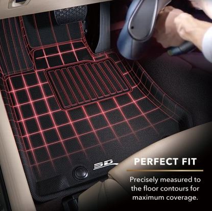 3D MAXipder 2023 Toyota GR86 / Subaru BRZ Kagu Black Floor Mat - Row 2