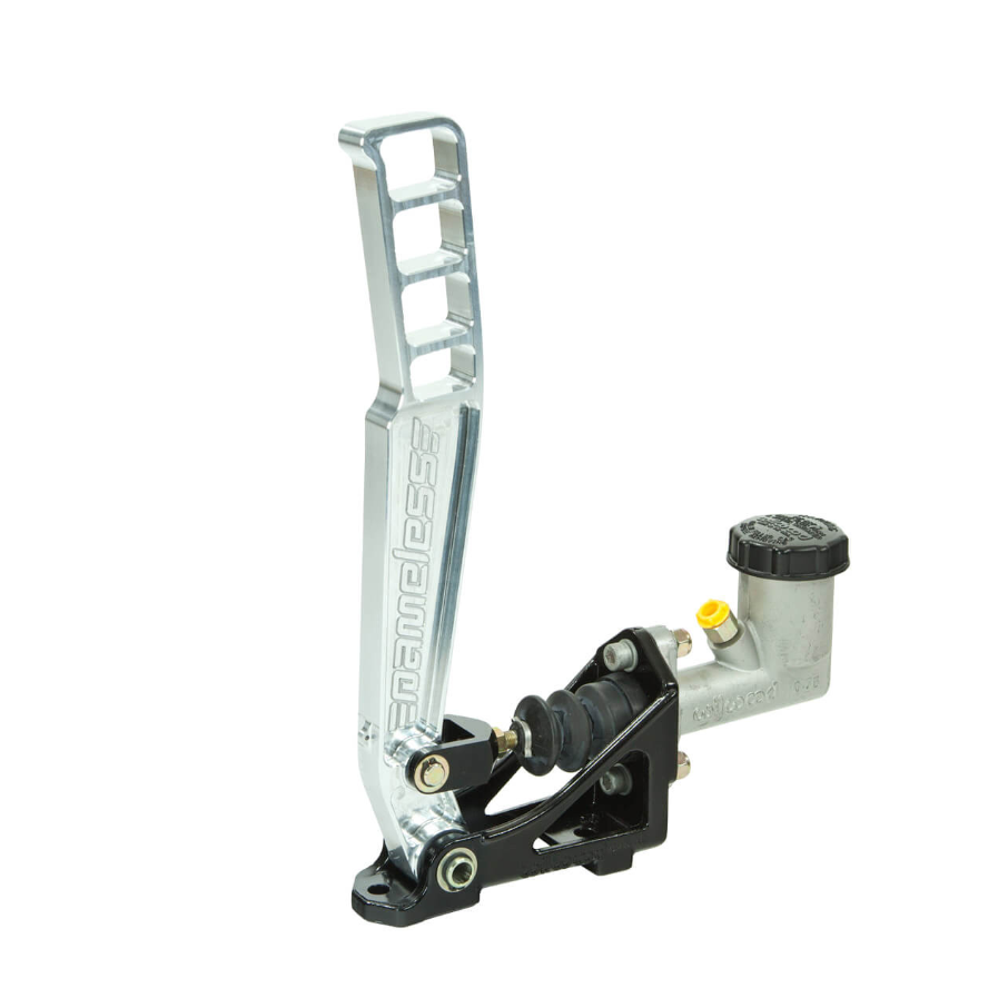 Nameless Performance Hydraulic Handbrake - Short (13") Raw CNC Aluminum/Black/Red/Gold Handle