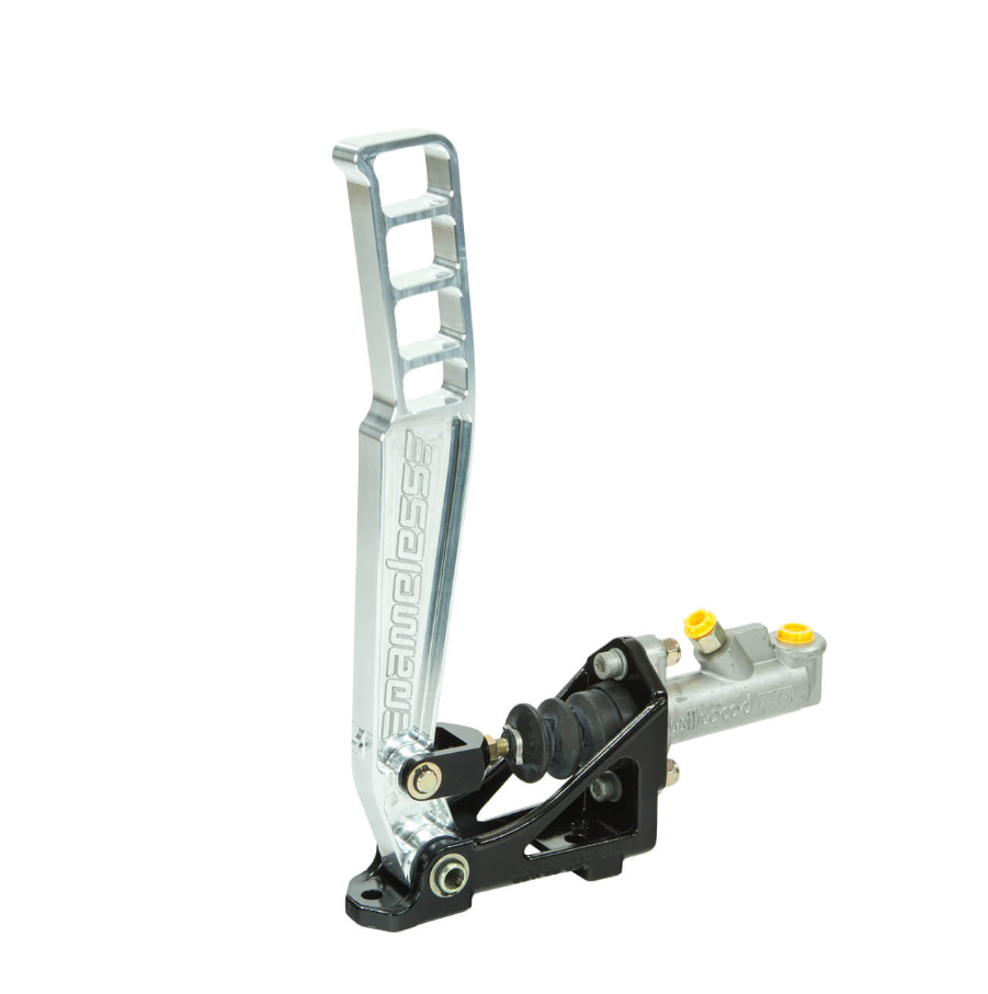 Nameless Performance Hydraulic Handbrake - Short (13") Raw CNC Aluminum/Black/Red/Gold Handle
