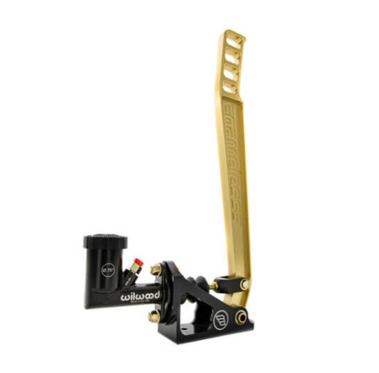Nameless Performance Hydraulic Handbrake - Long (18") Raw CNC Aluminum/Black/Red/Gold Handle