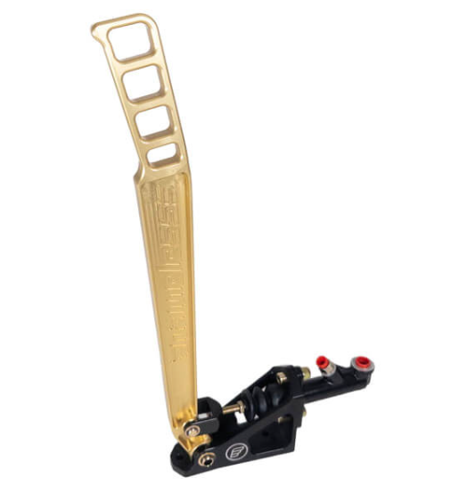 Nameless Performance Hydraulic Handbrake - Long (18") Raw CNC Aluminum/Black/Red/Gold Handle