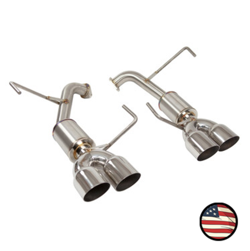 Nameless Axleback Exhaust - 2011-2014 WRX/STi Sedan - 4" Muffler - 3.5" Single Wall Tips