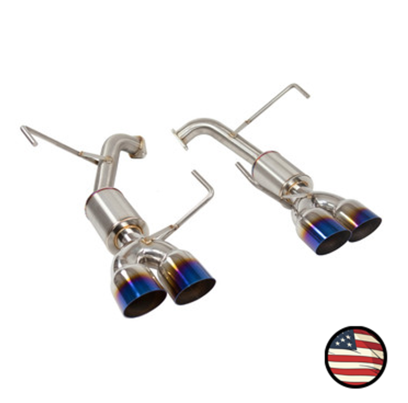 Nameless Axleback Exhaust - 2011-2014 WRX/STi Sedan - 4" Muffler - 3.5" Neochrome Single Wall Tips