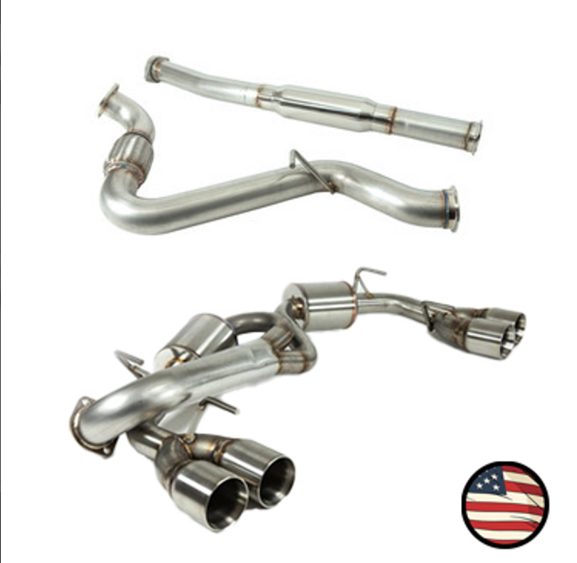 Nameless Catback Exhaust- 2008-2014 STi/2011-2014 WRX Hatchback - 5" Muffler - 3.5" Double Wall Tips