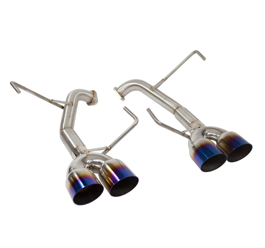 Nameless Catback Exhaust - 2019-2021 Subaru STi - Muffler Delete - 3.5" Single Wall Neochrome Tips