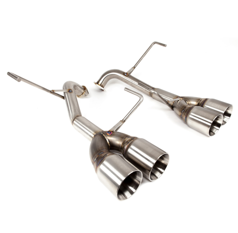 Nameless Catback Exhaust - 2019-2021 Subaru STi - Muffler Delete - 3.5" Double Wall Tips