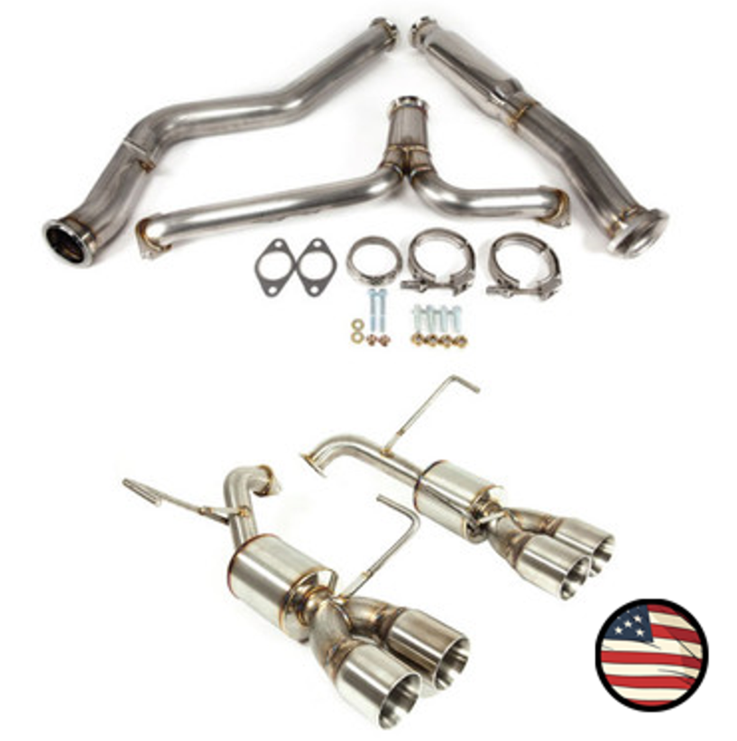 Nameless Catback Exhaust - 2019-2021 Subaru STi - 5" Muffler - 3.5" Double Wall Tips
