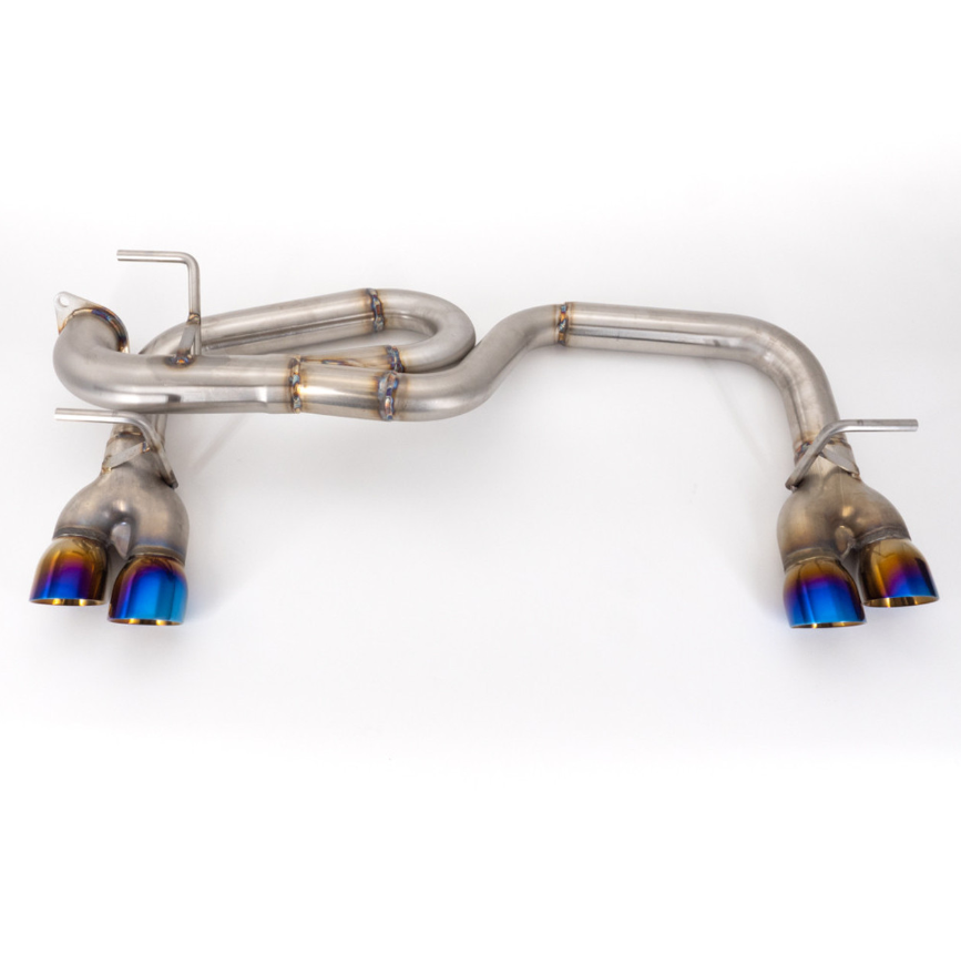 Nameless Axleback Exhaust - 2017-23 Impreza Wagon - Muffler Delete - Quad Exit - 3" Double Wall Neochrome Tips