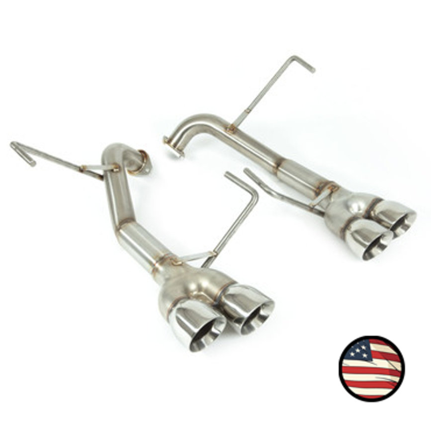 Nameless Axleback Exhaust - 2019-2021 Subaru STi/2018 STi RA - Muffler Delete - 3" Double Wall Tips