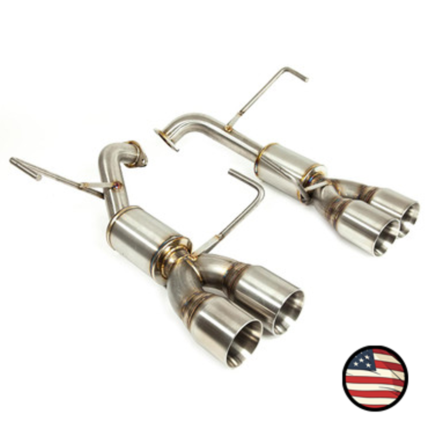 Nameless Axleback Exhaust - 2019-2021 Subaru STi/2018 STi RA - 4" Muffler - 3.5" Double Wall Tips