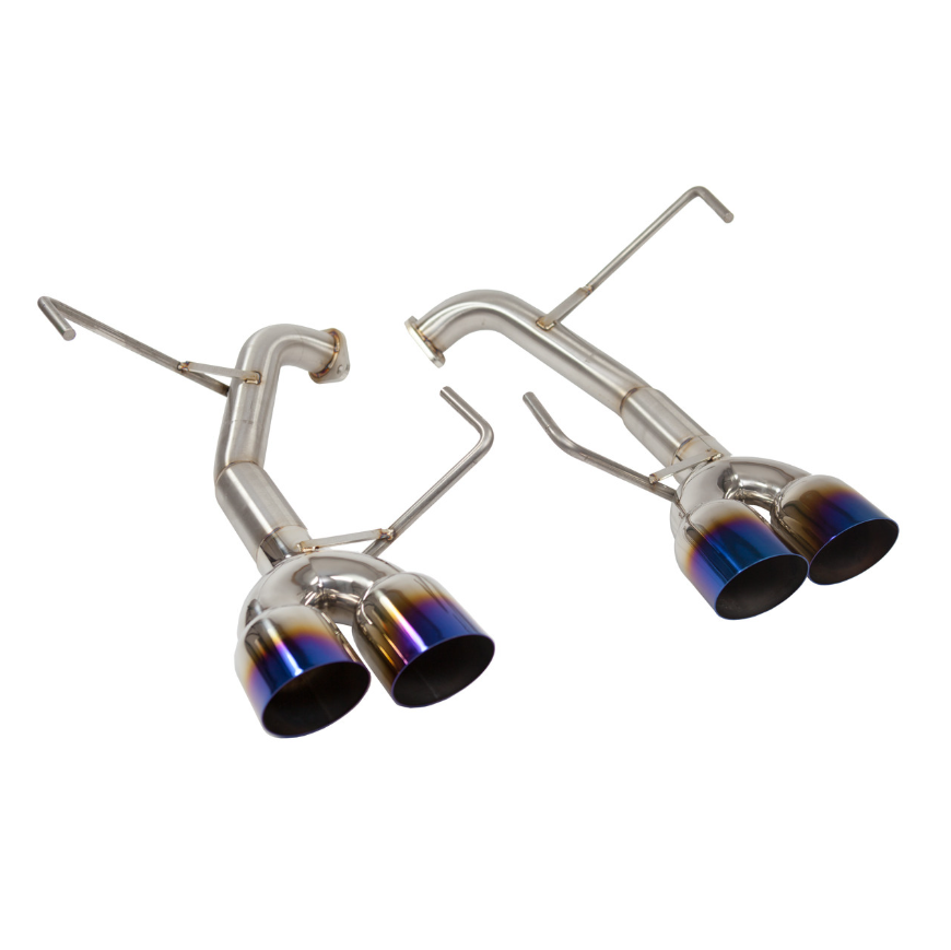 Nameless Catback Exhaust - 2022+ Subaru WRX - Muffler Delete - 3.5" Single Wall Neochrome Tips