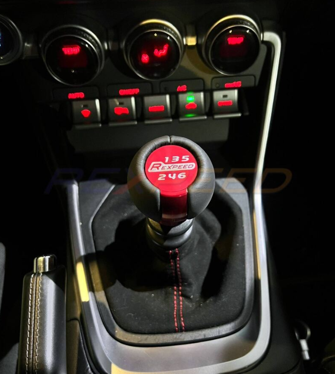 Rexpeed GR86 / BRZ 2022+ Black Leather Aluminum Shift Knob