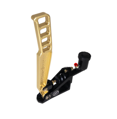 Nameless Performance Hydraulic Handbrake - Short (13") Raw CNC Aluminum/Black/Red/Gold Handle
