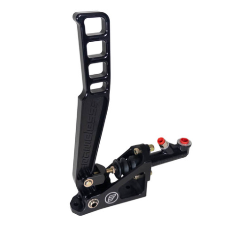 Nameless Performance Hydraulic Handbrake - Short (13") Raw CNC Aluminum/Black/Red/Gold Handle
