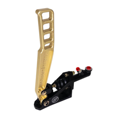 Nameless Performance Hydraulic Handbrake - Short (13") Raw CNC Aluminum/Black/Red/Gold Handle