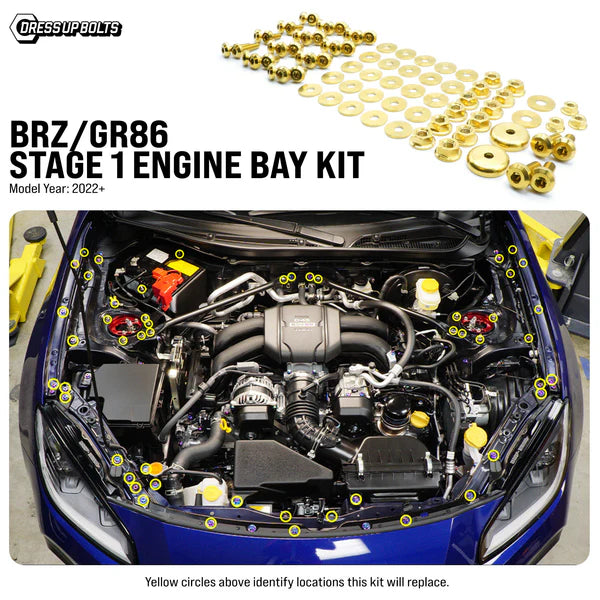 Dress Up Bolts Stage 1 Titanium Hardware Engine Bay Kit - Toyota GR86/Subaru BRZ (2022 )