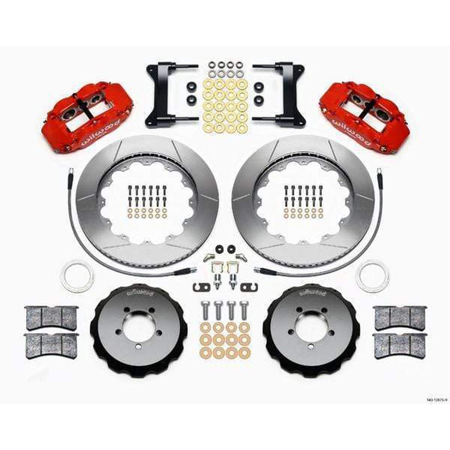 Wilwood FNSL6R Red Front Slotted Big Brake Kit Subaru WRX 2002-2014 / STI 2004 w/ 18-in Wheels