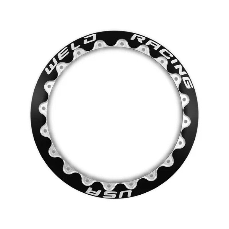 Weld Double Beadlock Ring 16in. / 18-Hole Drag Ultra Lite - Black