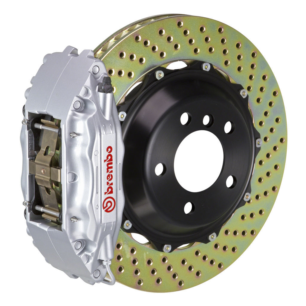 Brembo 12-16 FR-S/12-20 BRZ/22+ GR86 Front GT BBK 4 Piston Cast 2pc 332x32 2pc Rotor Drilled-Silver