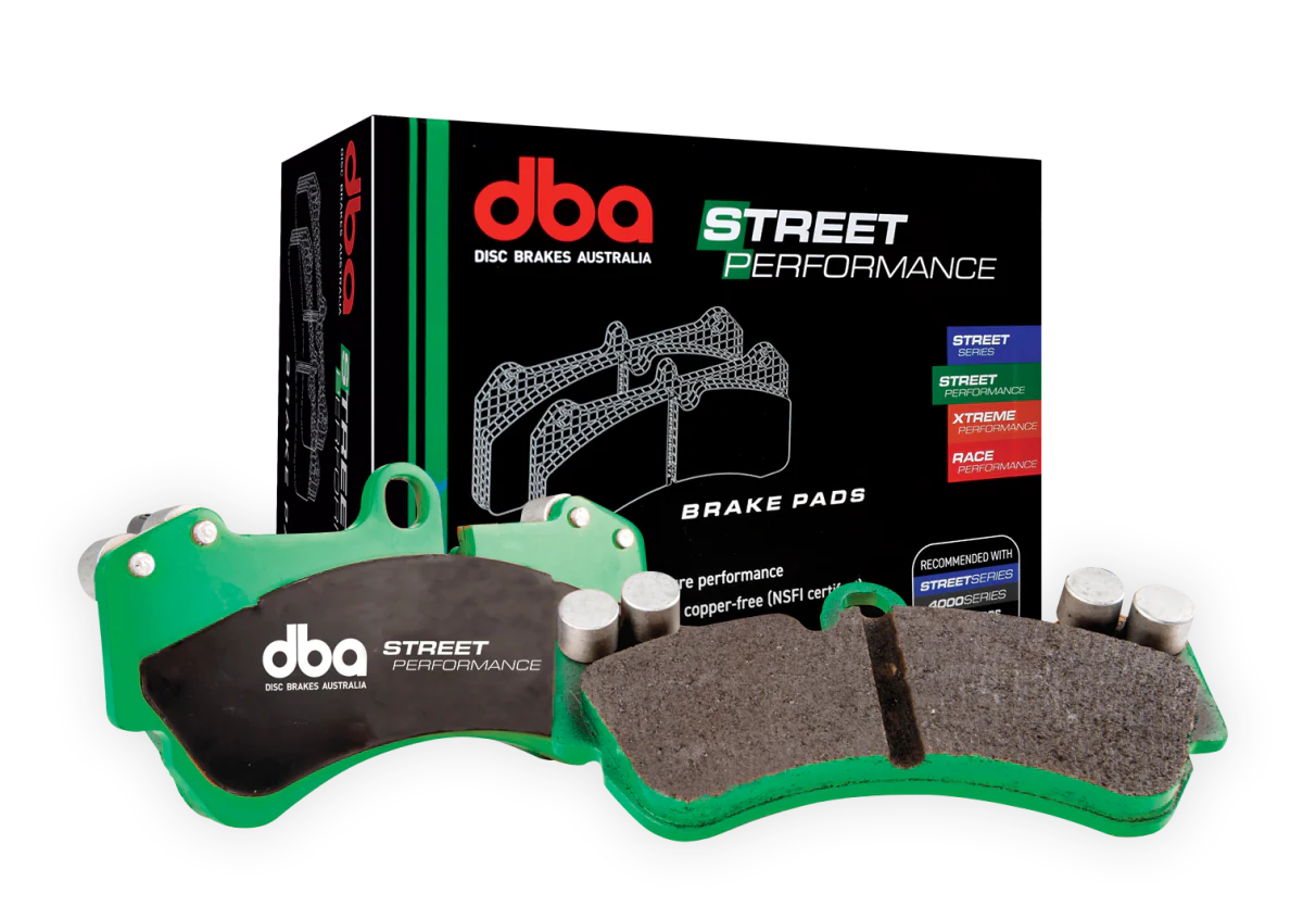 DBA Street Performance Series Rear Brake Pads 2022-2024 WRX w/o Eyesight / 2013-2021 BRZ w/ Steel Calipers / 2010-2014 Legacy / 2014-2015 Forester XT - DB1789SP - Subimods.com