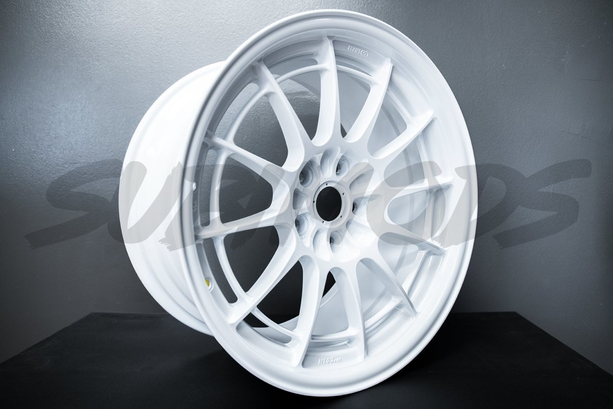 Enkei NT03+M Vanquish White 18x9.5 5x100 40mm Offset - 365-895-8040WP - Subimods.com