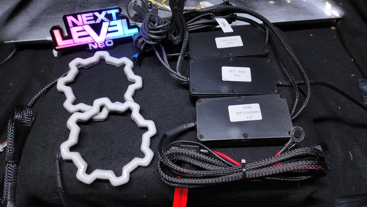 Gear RGB halos - Includes controller with DRL and Turn Signal Inputs